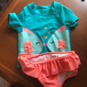 Baby girl swim set